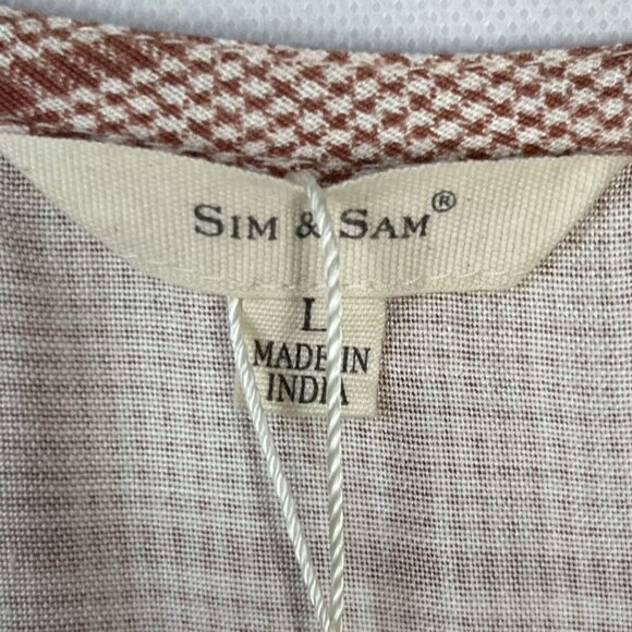 Sim & Sam Button Front Cropped Shirt Womens Large Pink New Blouse New - Picture 5 of 9